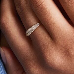 Pavé Diamond Slim Signet